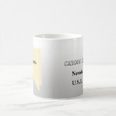Tasse - Nevada Kontur Karte mit City (Mittel)