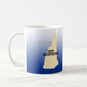 Tasse - New Hampshire Staat Map mit City