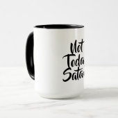 Tasse "Nicht heute Satan" (Vorderseite Links)