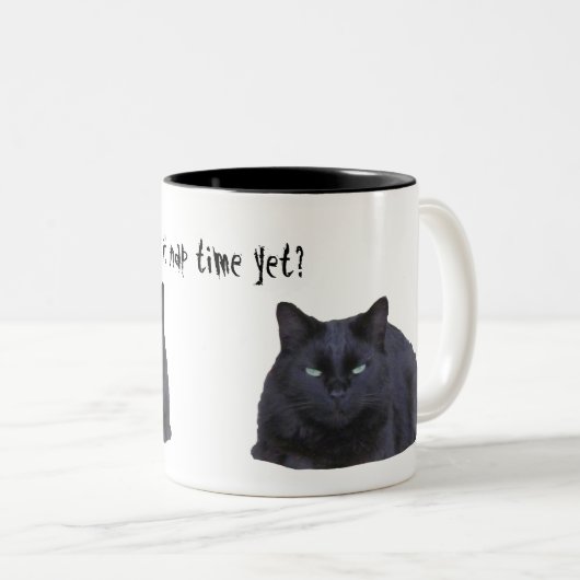 Tasse - Nickerchen noch? Schwarze Katze (VorderseiteRechts)