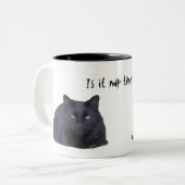 Tasse - Nickerchen noch? Schwarze Katze (Vorderseite Links)