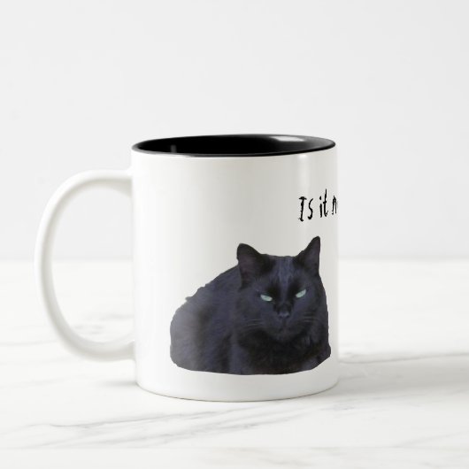 Tasse - Nickerchen noch? Schwarze Katze (Links)