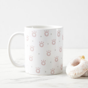 Tasse niedlich Blush Pink Pet Paws & Hearts