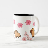 Tasse niedlich Capybara und Cherry Blossom | anmut (VorderseiteRechts)
