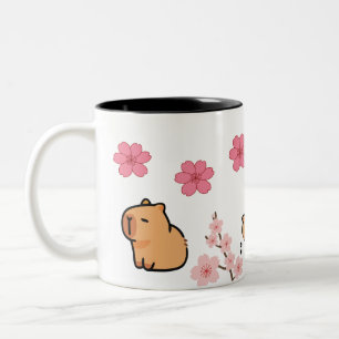 Tasse niedlich Capybara und Cherry Blossom   anmut