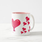 Tasse Niedlich Hearts Valentinstag (VorderseiteRechts)