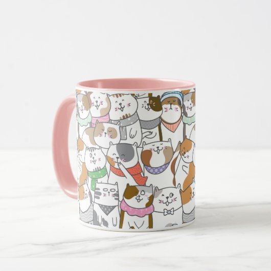 Tasse niedlich Katzen (Vorderseite Links)