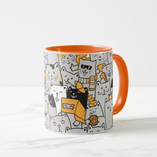Tasse niedlich Katzen (VorderseiteRechts)