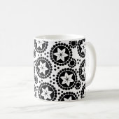 Tasse niedlicher Schwarz-weißer Blume (VorderseiteRechts)
