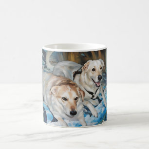 Tasse niedlicher Welpenfreunde