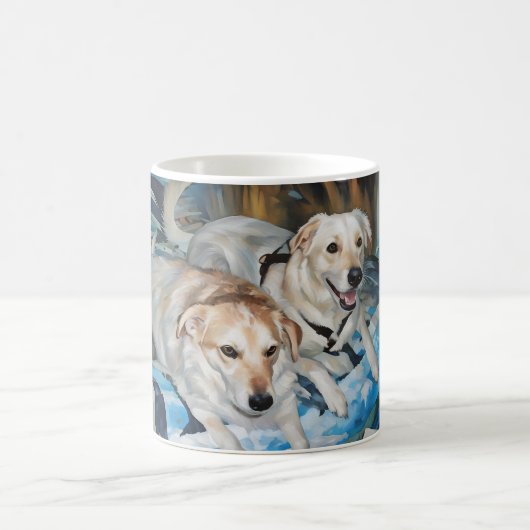 Tasse niedlicher Welpenfreunde (Mittel)
