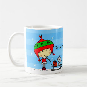 ♥ TASSE ♥ niedliches Weihnachtsmädchen und -k