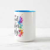 Tasse 'Nur gute Vibes' (Mittel)