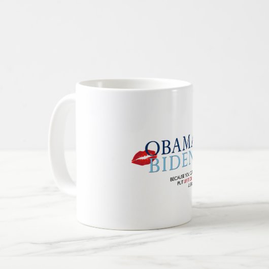 Tasse Obama Biden - lustiger Slogan (Vorderseite Links)