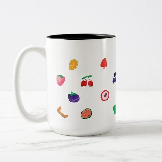 Tasse Obst Frucht mit verschiedenen Farben und Typ (Links)