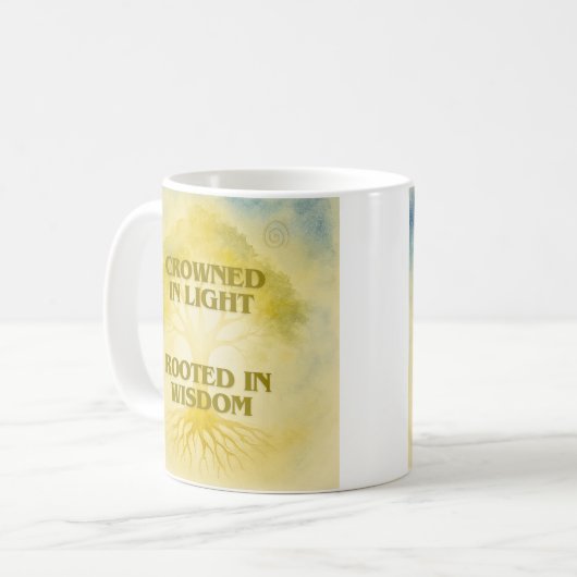 Tasse oder Becher - Ehrung des Älterwerdens (Vorderseite Links)