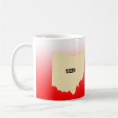 Tasse - Ohio Staat Karte mit Stadt (Links)