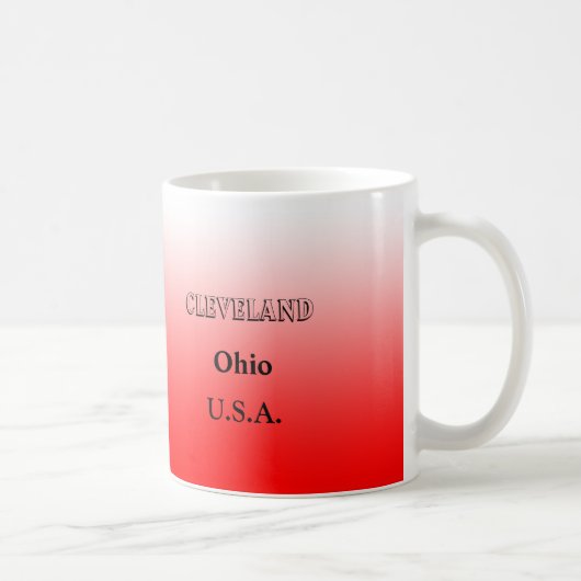Tasse - Ohio Staat Karte mit Stadt (Rechts)