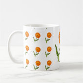Tasse - Orange Calendula Blume (Links)