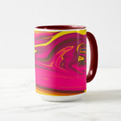 Tasse Orange Mist und Maroon Swirl (VorderseiteRechts)
