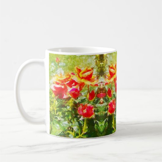 Tasse - Orangefarbene Rose (Links)