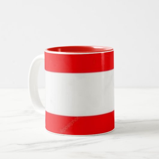Tasse Österreich-Flagge (Vorderseite Links)
