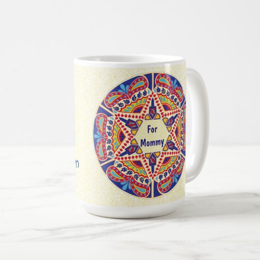 Tasse "Paisley Dreidel" (VorderseiteRechts)