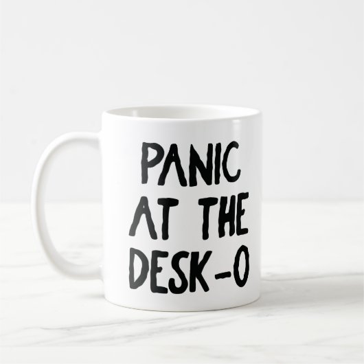Tasse "Panik am Schreibtisch O" 🖥️ 😱 (Links)