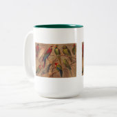 Tasse, Papageien reichlich Zweifarbige Tasse (Vorderseite Links)