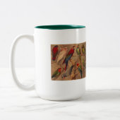 Tasse, Papageien reichlich Zweifarbige Tasse (Links)