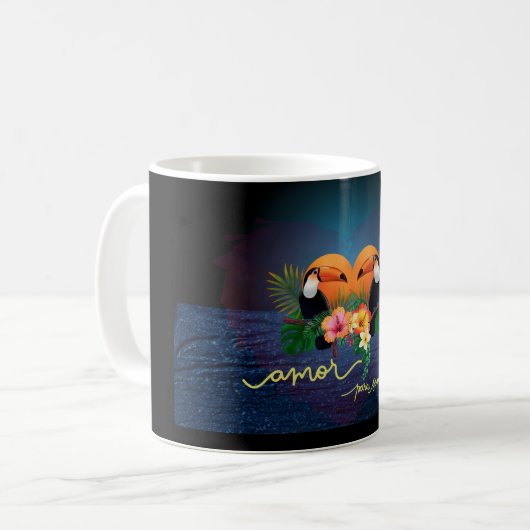 Tasse - Parot Tropics Valentine (Vorderseite Links)