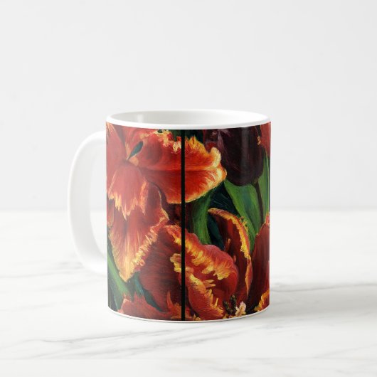 Tasse "Parrot Tulips Triptych" (Vorderseite Links)
