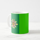 Tasse, PASSION_FLOWERFLOWER. Grüner Hintergrund Kaffeetasse (Vorderseite Links)