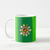 Tasse, PASSION_FLOWERFLOWER. Grüner Hintergrund Kaffeetasse (Links)