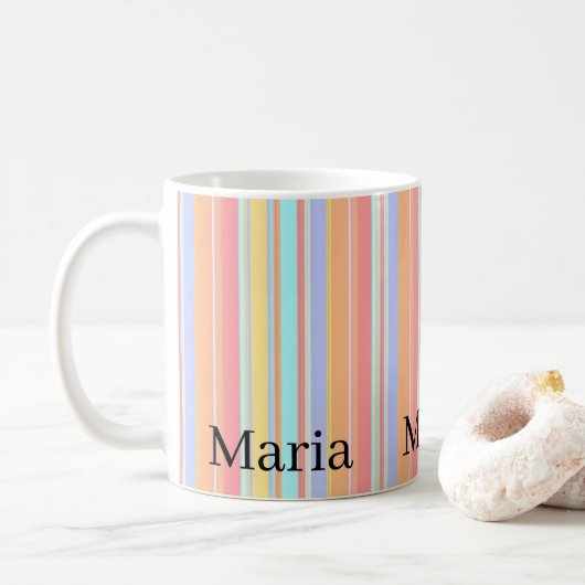 Tasse Pastel Stripe (Mit Donut)