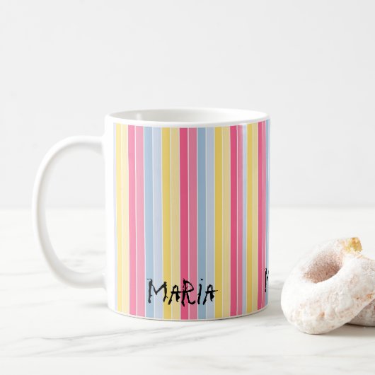 Tasse Pastel Stripe (Mit Donut)