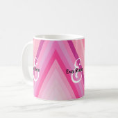 Tasse Pastellrosa Streifen (Vorderseite Links)