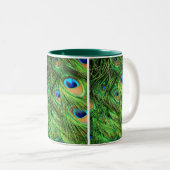 Tasse, Peacock Feathers Zwei-Tone-Kaffee-Tasse Zweifarbige Tasse (VorderseiteRechts)