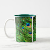 Tasse, Peacock Feathers Zwei-Tone-Kaffee-Tasse Zweifarbige Tasse (Links)