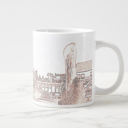 Tasse - Pelikane auf Pier (Rechts)