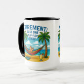 ☕ Tasse: "Pensionierung: Nur ein Dreh-Flop-weg" Tasse (Vorderseite Links)
