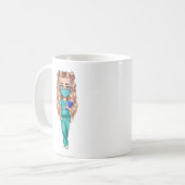 Tasse personalisiert Chic Nurse (Blonde Hair) (Vorderseite Links)