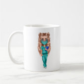 Tasse personalisiert Chic Nurse (Blonde Hair) (Links)