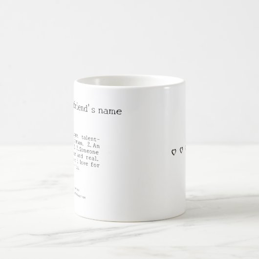 Tasse, personalisiert, Freundschaft Tasse, Gewohnh Kaffeetasse (Mittel)