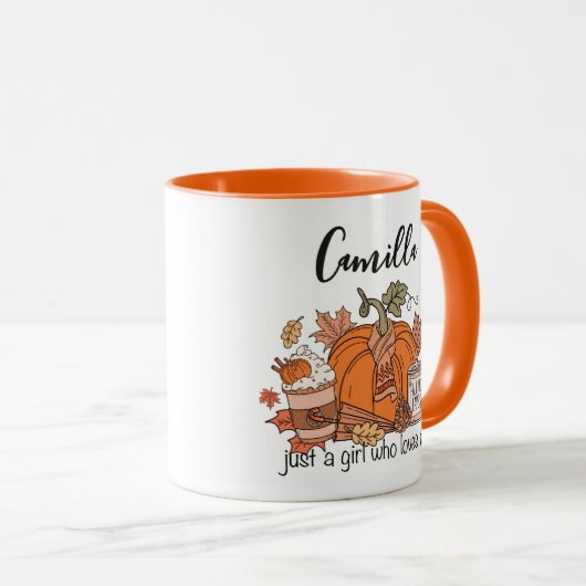 Tasse personalisiert Name Fall, Fall Vibes Tasse, (VorderseiteRechts)