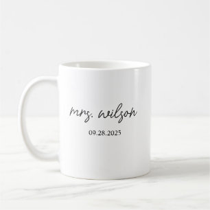 Tasse Personalisiert Wedding Date Bride zu geben