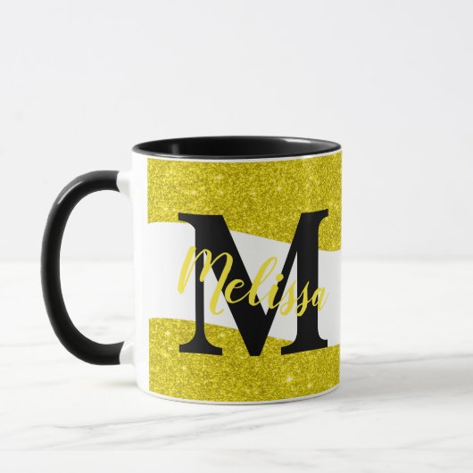 Tasse personalisierter Glitzer (Links)