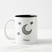 Tasse personalisierter Mond und Sterne (Links)