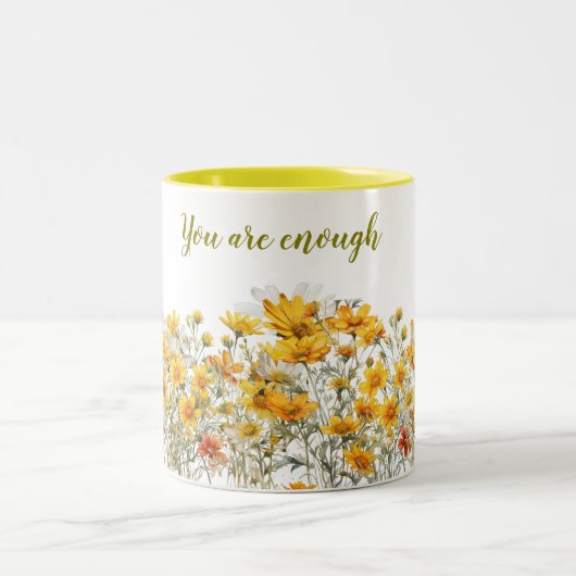Tasse personalisierter Wildblumen (Mittel)