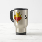 Tasse personalisiertes Feuerherz (Vorderseite Links)